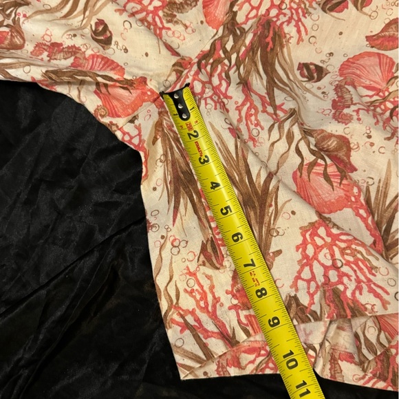 🌊 Vintage-Inspired Isaac Mazrahi Sea Life Print Linen Shorts - Size‎ 18wp 🌊 - Picture 6 of 8